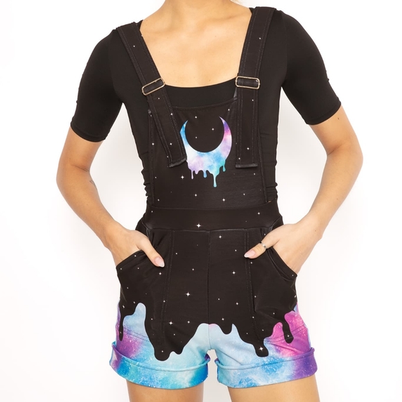 Blackmilk Pants - Blackmilk overall shorts, M